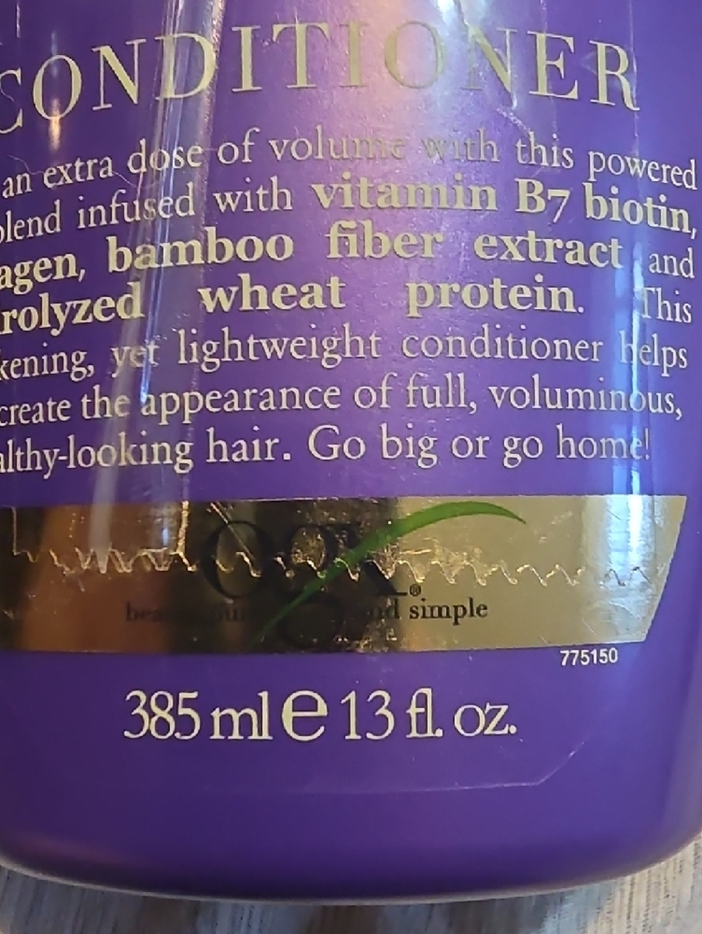 Biotin & Collagen Conditioner - Purple (Extra Strength) - Picture 5 of 5